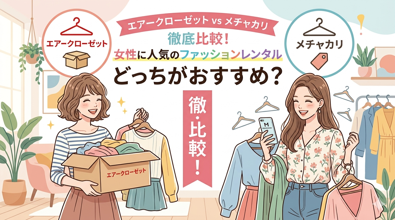 エアークローゼットvsメチャカリを徹底比較!どっちがおすすめ?【2026年】